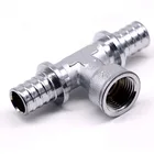 T645 T shape and 3 way sliding brass pipe branch tee fitting