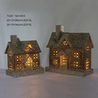Led Christmas Lighted Village Wood Village With Led Christmas Led House Wooden House With Light LED Village House 70287