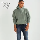 blank french terry hoodies olive green hoodie men hooded sweatshirt with kangaroo pocket