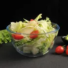LeHe housewares microwave bowl high borosilicate clear glass salad bowl