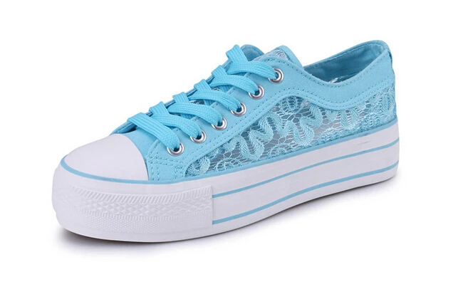 2015 new fashion mesh Hollow design canvas shoes woman Wedge ladies sneakers Platform shoes running shoes for women sport shoes
