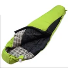 Hot selling good quality 100% cotton filling travel compact mummy sleeping bag for winter cold weather