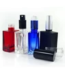 china supplier rectangle 15ml 30ml 50ml 100ml refillable empty glass perfume fine mist spray bottles with spray pump cap