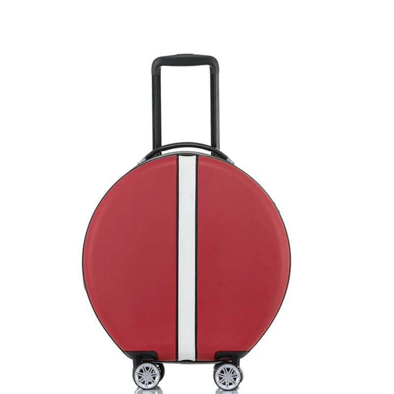 round suitcase with wheels