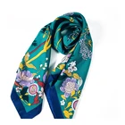 2020 Designer Floral Printing Silk Scarf for Women Pure Silk Vintage Silk Scarves