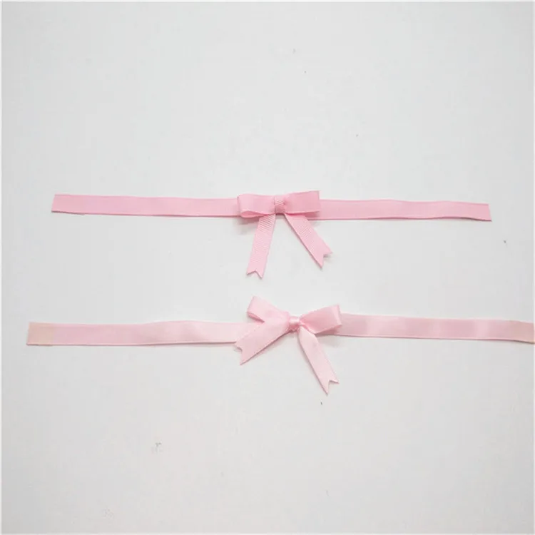 Festival party gift wrapping decorative pre tied pull bow ribbon with self adhesive