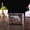 Custom Paperweight 3d Laser Cube Block Glass Ornaments Censer Crystal