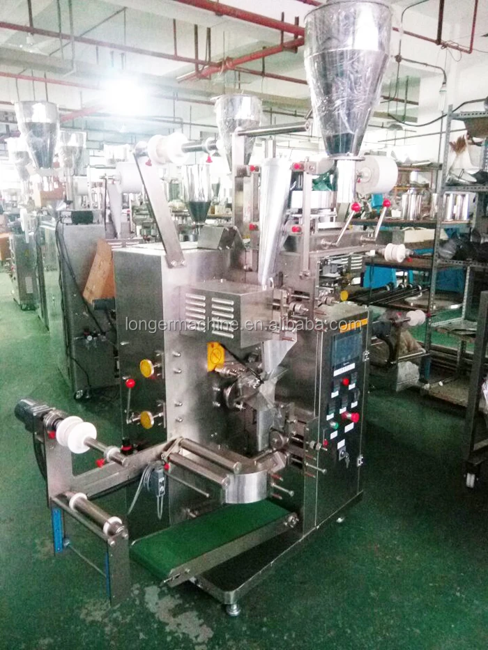 Automatic Coffee Sachet Filling Packaging Equipment Making Small Bag Tea Packing Machine Price With Filter Papers Tag And String