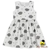 48BQA236 Yihong clothing factory quality kids printed pattern frock design for baby girl sleeveless ruffle dress