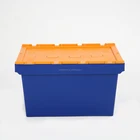 60Litre Heavy Duty Attached Lid Container / Lidded Plastic Storage Box