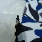 White Film on Grey Blue Black Print Polyester Waterproof Fabric,Waterproof Elastic Fabric,Blue Leopard Print Fabric
