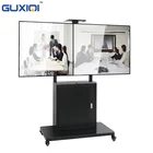 Aluminum alloy 360 degree swivel movable TV floor stand mount for 58-86" TV ZR-G75-2P