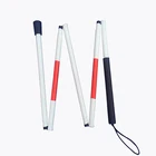 Aluminum Mobility Folding 5 Sections White Cane for Vision Impaired and Blind People