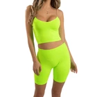 Reflective Tracksuit Women 2019 Summer Hot Reflective Bra And Running Shorts Custom Logo