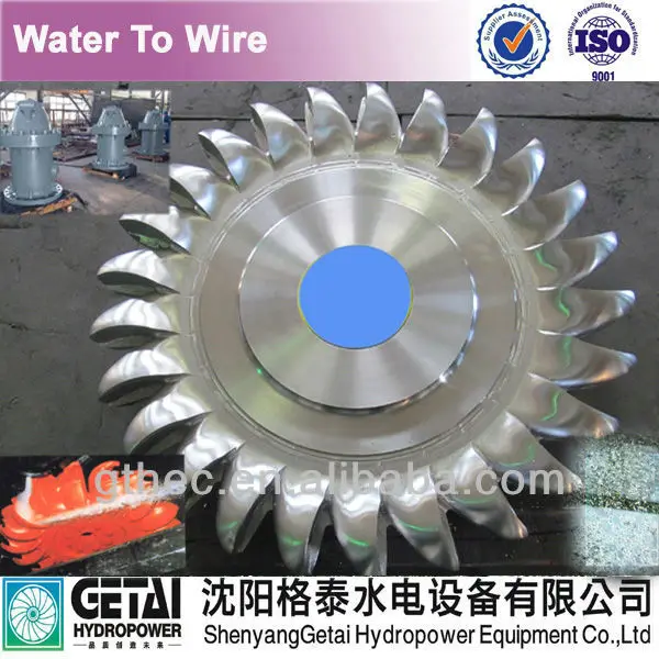 Anti-erosão hídrica roda de pelton gerador de turbina de água made in china de shenyang getai