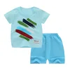 Children's short sleeve Suit Thin T-shirt and pants Set boys and girls
