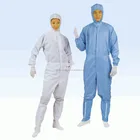 Garment Cleanroom Garment 98% Polyester And 2% Conductive Carbon Fiber Cleanroom ESD Garment