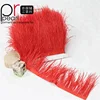 Feather Fringe trims red color Ostrich feathers trims artificial ostrich feathers