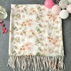 Fashion Muslim Malaysia Arab hijab Flower Printed Pattern Pashmina Scarf With Tassel