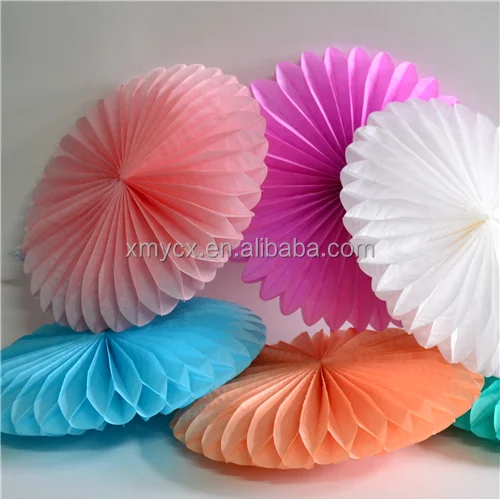 Colorful paper fans bulk wedding /party decorations
