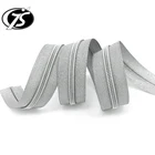 Nylon plastic fancy zippers and products clothing #3 #5 nylon zippers gold and silver plastic zippers