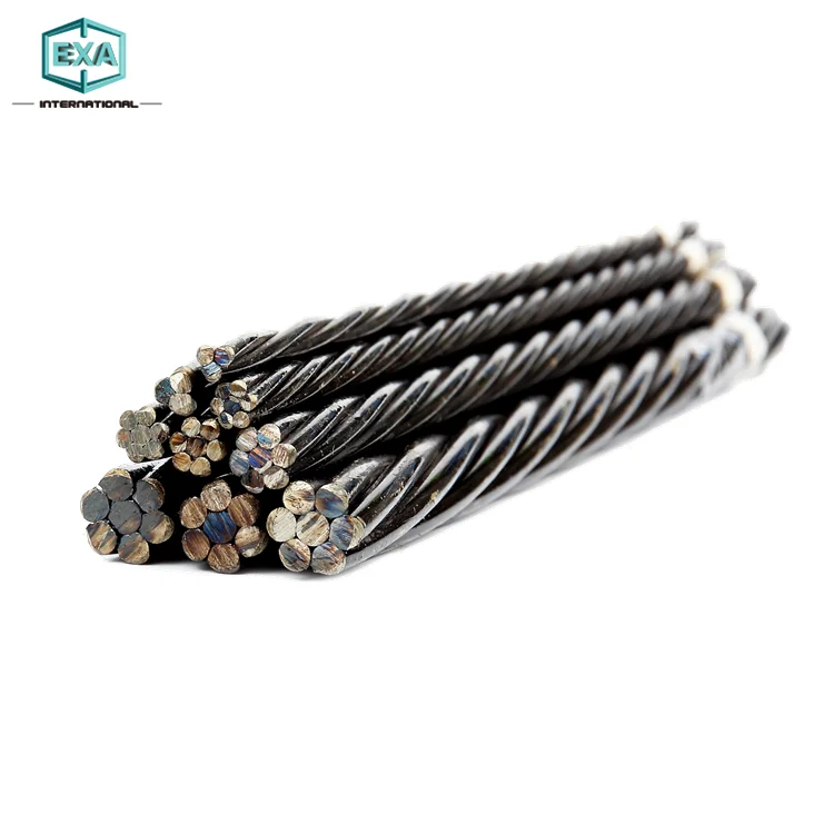 High Tensile low relaxation grade 270k 12.7mm 7 wire pc strands For Bridge