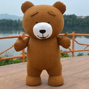 good quality funny inflatable walking smile bear costume for