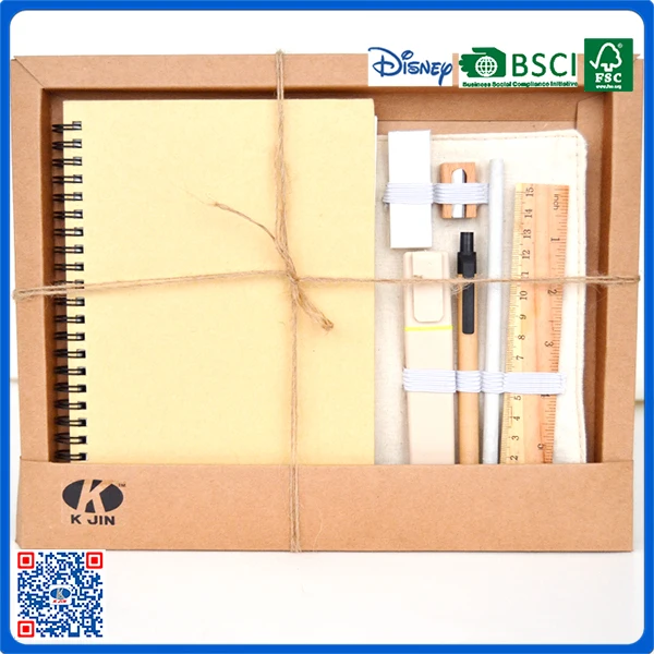 customized design notebook set with a pen stationery notebook
