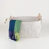 New Design Handmade Decorative Large Bins Grey Square Woven Laundry Felt Storage Basket