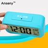 portable LCD digital desktop small alarm clock/abs electronic talking morning clock