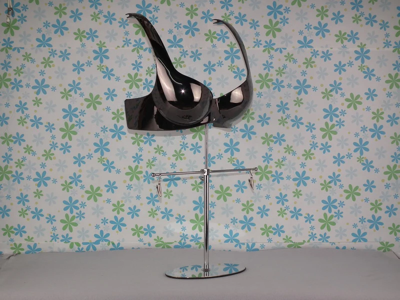 EMB-005PC Black nickel plated bra show rack_24
