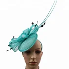 Ladies Vintage Royal Derby Millinery Sinamay Hair Fascinator Base Veil Headband Hat Feather Netting Accessories