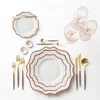 Angel hot seller amazon cheap porcelain dinnerware set ceramic rose gold dinnerware sets wholesale