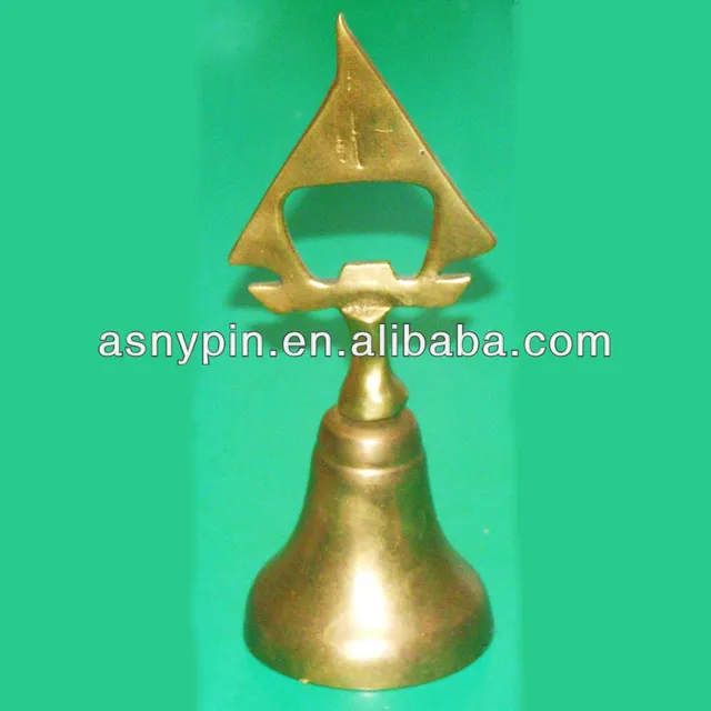 custom promotional metal souvenir dinner bell and bottle opener