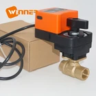 24V 0-10V 2 Way 3/4" modulating control valve with positioner for Fan Cabinet