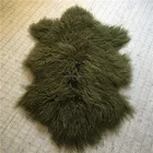Real fur blanket Curly Mongolian Lamb Pelt