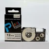 PUTY 100% Compatible EZ-Label Printers XR-12WE XR12WE Label Tapes 12mm Black on White