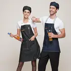 Wholesale simple custom unisex neck strap cotton waiter cafe apron