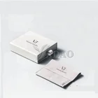 Custom made logo printed grey cardboard paper drawer jewelry gift pack boxes with pouch inside