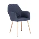 Industrial new design comfortable fabric leisure chair armchair with gold legs