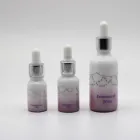 Customized white opal glass serum bottle for essential oil with dropper