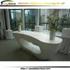 Unique Irregular shaped solid surface square console table
