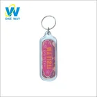 Oneway Wholesale promotional key chain custom Logo printing Transparent blank acrylic keychain