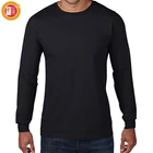 95% Cotton 5% Elastane Mens Long Sleeve Fitted T-Shirt Elongated Gym OEM Longline T Shirt
