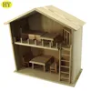 Factory Custom Unfinished Wooden Doll House Wholesale for sale