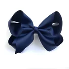 Wholesale fashion boutique grosgrain ribbon baby big 6inch jojo hair bow with clip