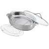 oval shape 4 pcs cookware turkey stainless steel roaster pan set