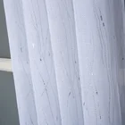 Polyester custom silver foil dew drop stripe panel fancy European style type of office window Dubai curtain