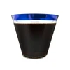 9 oz disposable plastic cup with gold rim customized color rim