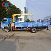 Hydraulic Pickup Heavy Folding Flatbed Truck With Crane